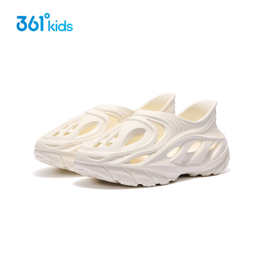 
361 children's hole shoes 25 summer men and women middle-aged children breathable soft and elastic water and land, one foot to pedal beach sandals white 38