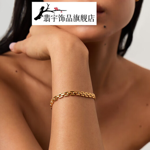 Feiyu Time Link Bracelet Plated with 18k Gold Light Luxury High-Level Sense Niche Exquisite Temperament Women's Bracelet Gold S