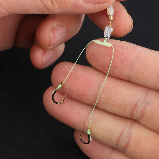 Huliqiang quick-hook ultra-short sub-line double hook Dalima 8cm finished anti-winding mud carp Meizhou fishing method Iseni fish hook quick-hook short sub-line double hook Iseni 5#/6 pay