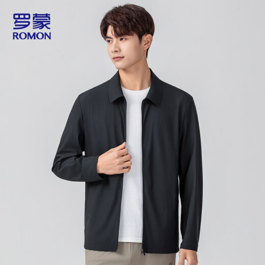 Romon Sun Protection Ropa para hombres Lapa de seda de hielo Jacket ejecutivo de negocios