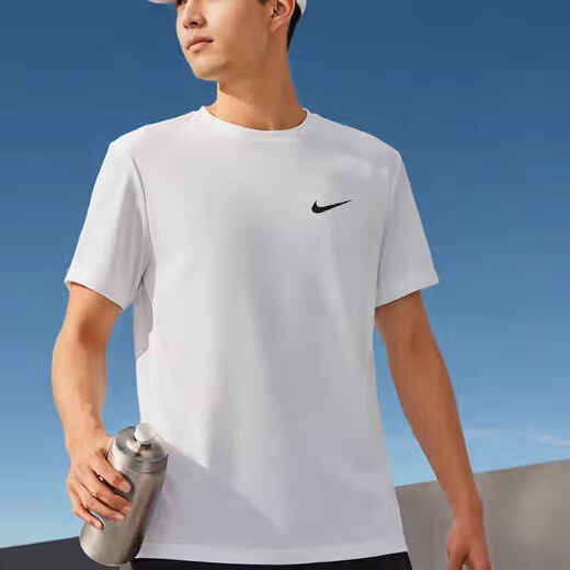 耐克（NIKE）男士套装 2025夏季新款Dri-Fit快干透气健身训练短袖T恤 梭织短裤 DV9840-100+DV9858-251 L