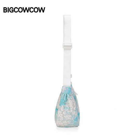 BIGCOWCOW斜挎包女包棉纶单肩包百搭休闲包包运动腋下包扎染饺子包男