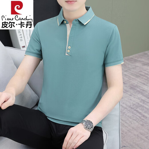皮尔卡丹（pierre cardin）纯棉2025年夏季新款薄款清凉透气舒适polo衫男士短袖t恤夏季休闲 黑色 QY723 M