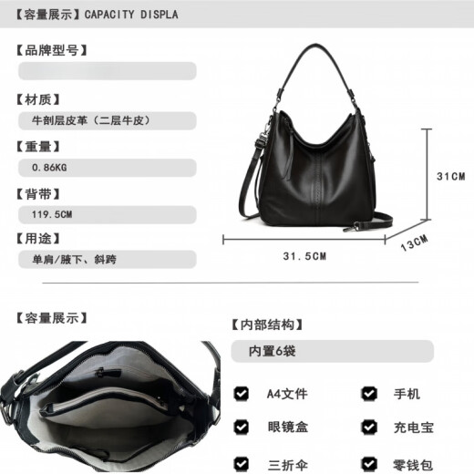 CITICITY包包女包礼物奢侈品单肩包大容量2025新款通勤时尚妈妈托特包 棕色(精美礼盒)