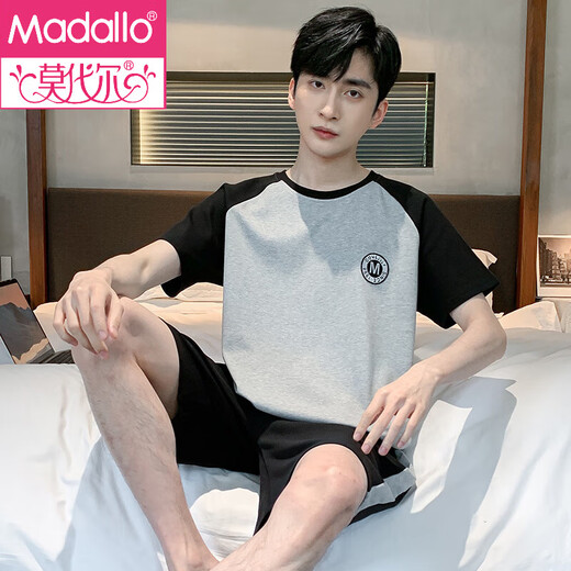 莫代尔睡衣男棉男士夏季短袖短裤外穿男款夏天薄款青少年男生大码家居服 9928#(短袖短裤) 3XL 【165斤-180斤】