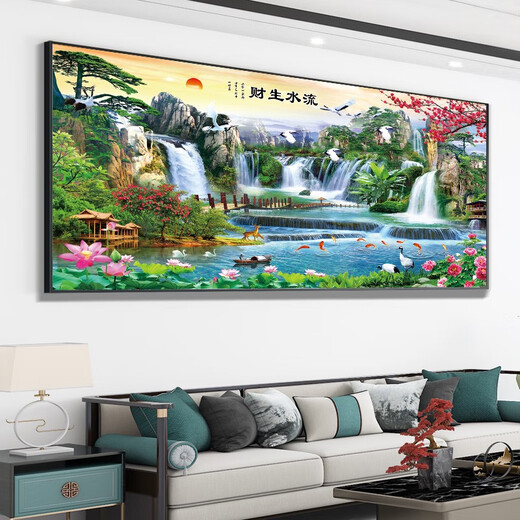 
Welcome Pine Rural Middle Hall Landscape Hanging Painting Living Room Decoration Landscape Sofa Background Wall Wall Mural Paintings 2024 New Style CT-3882-Welcome Pine 180*80cm Long SF Express Elegant Golden Glossy