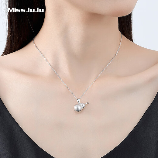 Miss JuJu pt950 platinum gourd pendant men's platinum Fulu pendant women's small version pendant 3.3-3.5g + delivery leather cord
