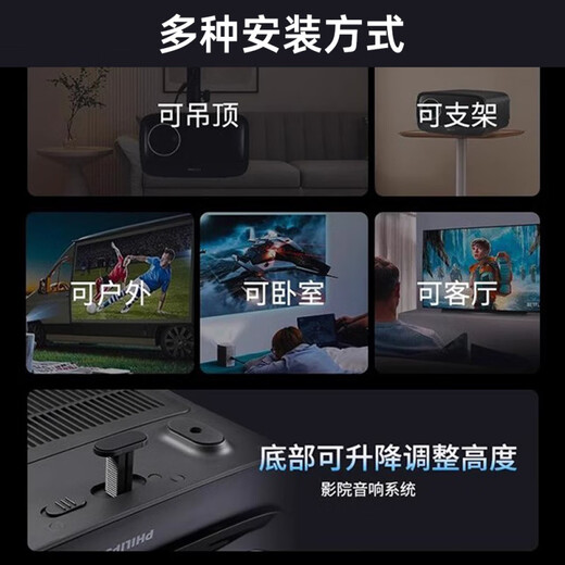 HKMW Huawei machine HLAWEI suitable projector for home ultra-high definition living room and bedroom embedded electric lifting curtain ceiling-mounted integrated full set home theater office Neo Pix525 package five