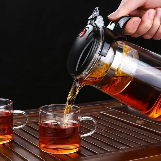 Enshousu slag separation teapot household tea and water separation teapot elegant cup integrated lazy tea maker multifunctional teapot set pot + 4 tea cups 1000ml