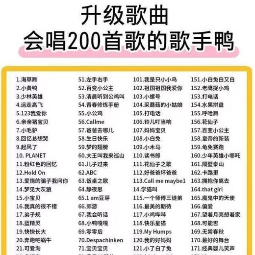 Come on Duck internet celebrity sand sculpture repeat duck talk back doll learn to speak come on doll birthday gift children's toy rechargeable model song/learn to speak shake regular model