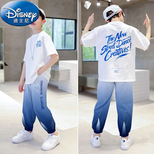 Disney (Disney) Boys Suit Silk Suip Summer 2025 Nouveau costume pour enfants Sports Big à manches à manches courtes Big Child