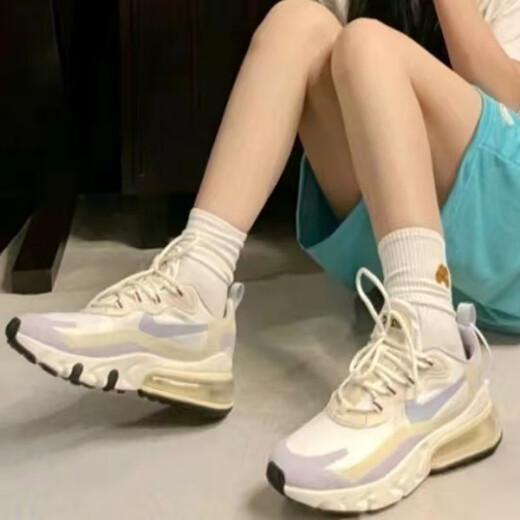 耐克（NIKE）AirMax270白黑粉蓝耐克低帮休闲气垫跑步鞋男女CI3899-500 粉紫色 女款CU2995-911 38