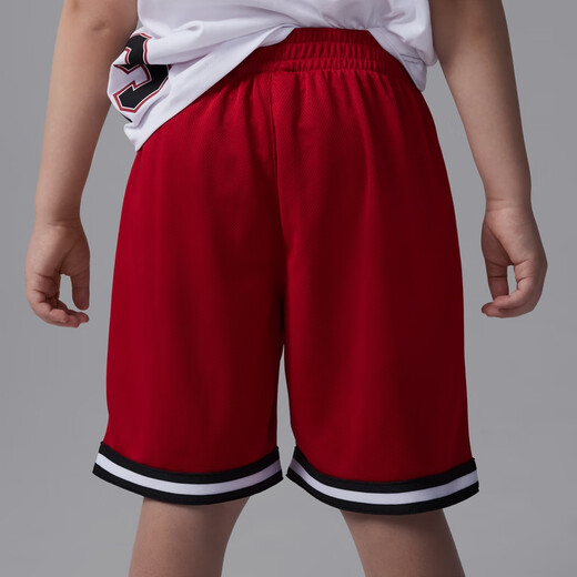 耐克（NIKE）Jordan官方耐克乔丹男童幼童季后赛T恤和网眼布短裤套装夏II2533 687健身红 110 S