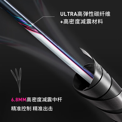 李宁（LI-NING）羽毛球拍雷霆80全碳素谌龙战拍进攻型80light战戟8000控制型球拍 战戟8000 AYPT369-4 4UG5