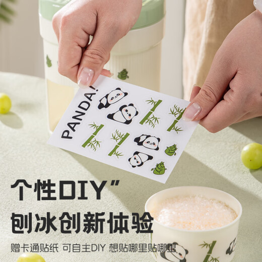 Guangyi Machine de afeitar hielo Manual de batidos Mianmian Ice Ice Machine Stall Commercial Hand-Hain-Ice Briter Green Gy1429
