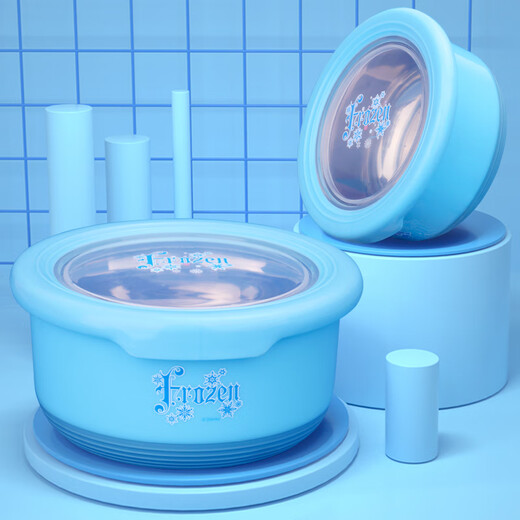 
BEYZK Children's Special Eating Bowl Anti-fall and Anti-scalding Boys Stainless Steel With Handle Baby Kids Mickey Tableware 4877 Mickey Blue Classic Blue 580ML
