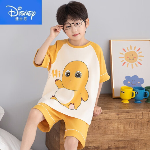 Disney Boys Pajamas Primavera y verano Algodón puro Nezha 2025 Nuevos pantalones cortos de manga corta Niños delgados de tamaño medio para niños de tamaño mediano Children-695 170 m Tamaño (recomendado 155-160)