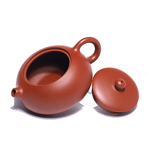 Centenary Liyong Yixing purple sand pot pure handmade raw ore Dahongpao flat Xishi pot Kung Fu tea set 185ml