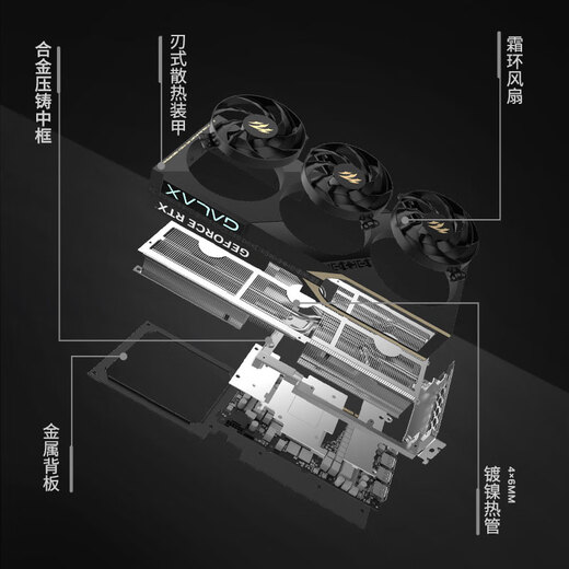 GALAXY GeForce RTX 5070 Magic Blade OC 12GB GDDR7 DLSS 4 e-sports game/design editing/AI local deployment computer graphics card