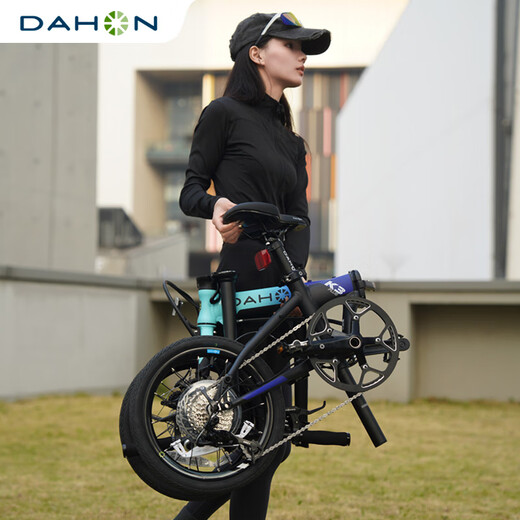大行（DAHON）K3PLUS折叠自行车16寸9速碟刹超轻男女式通勤代驾KAA693 黑红 【内折版】 16英寸 16英寸