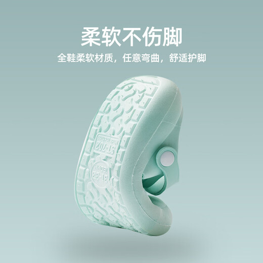 JOYNCLEON Children's Sandals and Slippers for Summer Indoor Non-Slip Girls and Boys Croc Shoes for Babies and Baby Showers Green Size 25/26 (Inner Length 15cm, Foot Length 14-15cm)