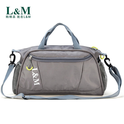 L&M beach bag, beach bag, swimming bag, dry and wet separation, outdoor fitness men's and women's storage bag, portable shoulder bag, travel bag, purple, running arm bag with mobile phone