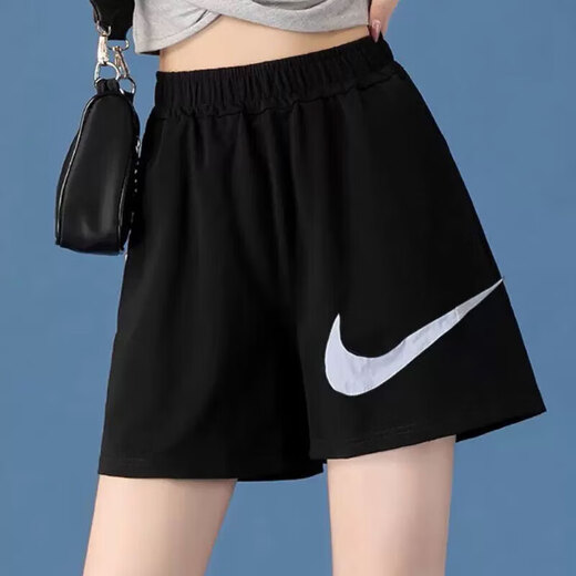 Nike (NIKE) women's summer sports suit, running and fitness training suit, trendy and fashionable breathable woven and quick-drying casual clothes, hooded short jacket jacket + shorts/two-piece set XL