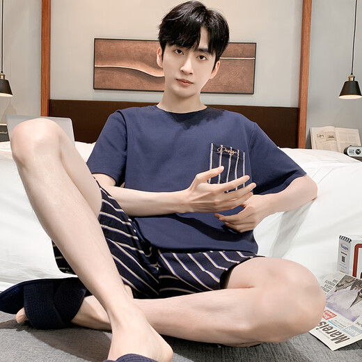 Pajamas modales de pijama para hombres pantalones cortos de algodón puro de algodón mortaja