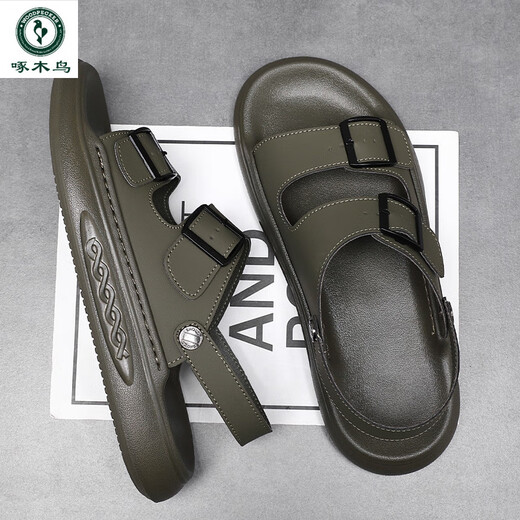 Spechts Sandalen Herren 2025 Sommer Neues modische All-Match-Sandalen mit Rutschstrandschuhen Herren Sandalen schwarz 9903 38