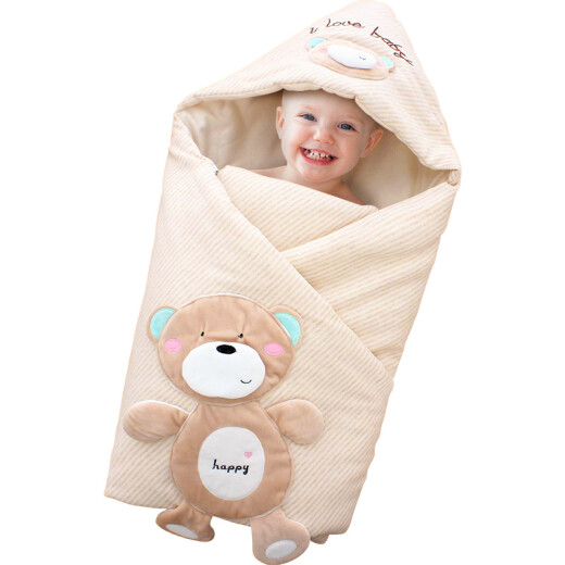 Saint Bain (sepeon) Cartoon Baby Quilt Pure Cotton Autumn and Winter Thickened Dual-Purpose Newborn Products Baby Quilt Thick Style Can Be Taken Out Happy Bear (Can Be Taken Off) 98*98cm