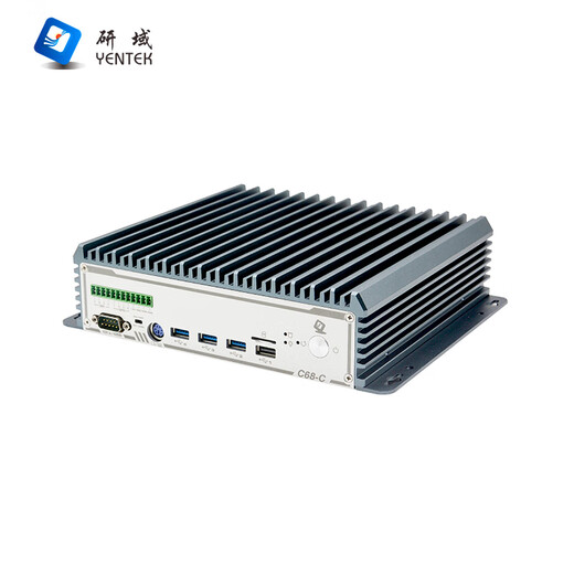 YENTEK fanless mini industrial control machine dual network 6 serial port machine vision micro industrial computer 10/11 generation i3i5i7 multi-COM embedded research and development domain industrial control host C6850S-C6 i7-8565U/1.8G quad-core 8G memory + 128G solid state + 12V power supply