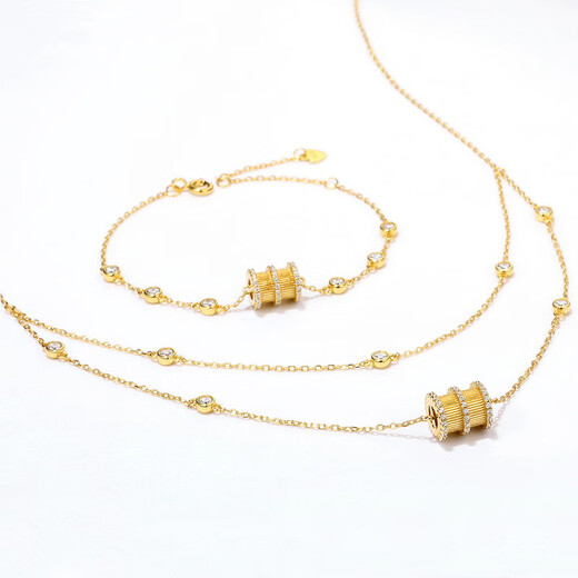 Lie Rui new small waist bracelet women's s925 silver plated 9k gold zircon bracelet retro light luxury hand jewelry white zirconium