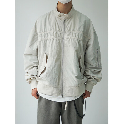 RONGXITU Japanese spring fashion brand contrasting lapel jacket men and women ins retro couple loose casual work jacket SSQ-691# blue M