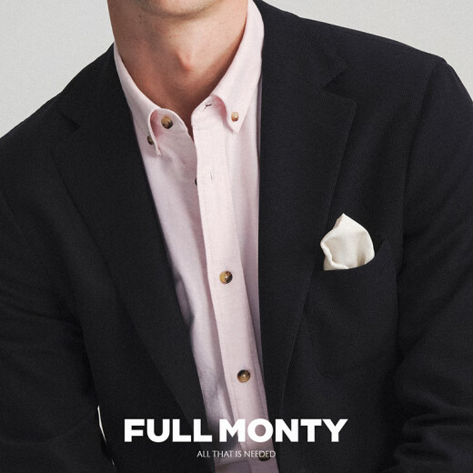 FULL MONTY【新品】西装外套男士藏青色羊毛针织无结构西装春夏商务休闲单西 藏青色20053 48