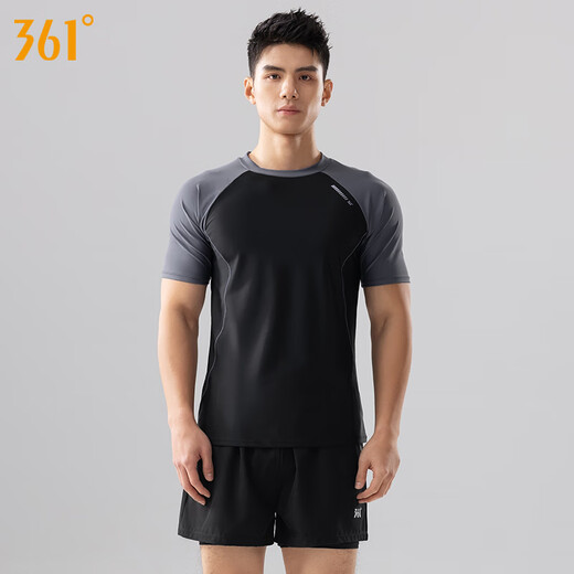 361 swimming trunks men's anti-embarrassing swimsuit suit swimsuit fake two-piece large-size flat-corner beach pants hot spring swimming equipment