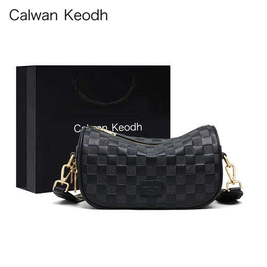 CALWAN KEODH包包女包新款2025枕头包腋下包斜挎单肩生日七夕情人节礼物送女友 【黑色】时尚百搭休闲简约送老婆高级实用