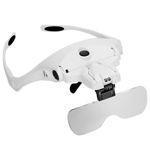 Lupa alemana montada en la cabeza extracción de poros espinillas y acné gafas de artista de pestañas salón de belleza lámpara especial injerto de pestañas BST-9892B1_tipo de batería_lente pequeña