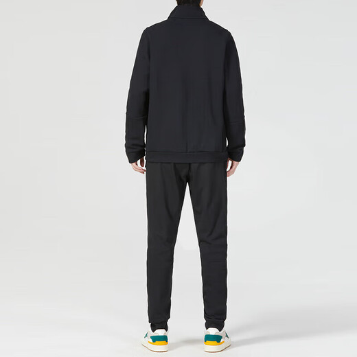 Adidas Combinaison de sport d'automne et d'hiver pour homme, entraînement de fitness, veste à col montant confortable et respirante, pantalon décontracté de course H12217+GK9226 L