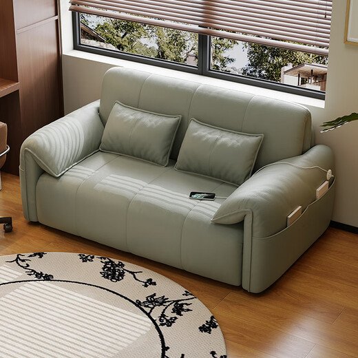 Linmu Yisen Smart Electric Sofa Bett Dual-Purple-Wohnzimmer und Schlafzimmer kleine Wohnung faltbare Multifunktionsstudie Balkon 2025 Neues Modell, Außendurchmesser 1,66 Meter