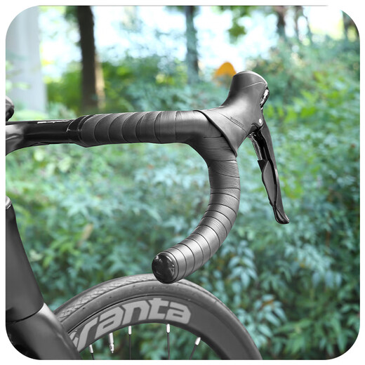 Baichao road handlebar bicycle wrap sweat-absorbent strap handle anti-slip accessories wear-resistant shock-absorbing strap riding equipment black - handlebar plug + sealing glue