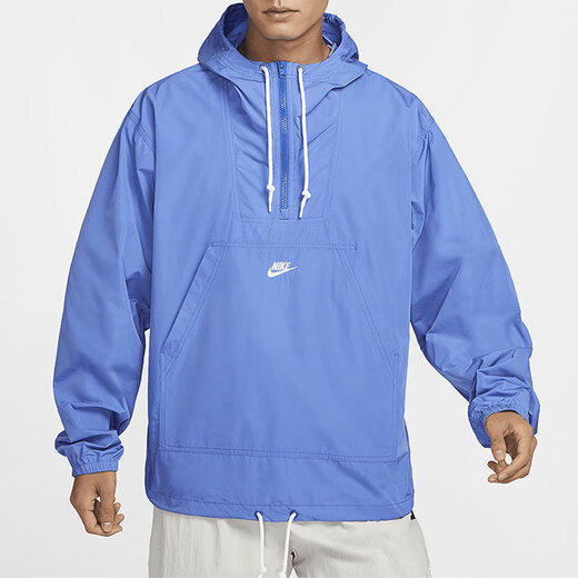 Nike (Nike) Sweinshirt Chaqueta para hombres Summer Nuevo fitness Sportswear con capucha a prueba de viento semi-zipper top fn3893-480 2xl