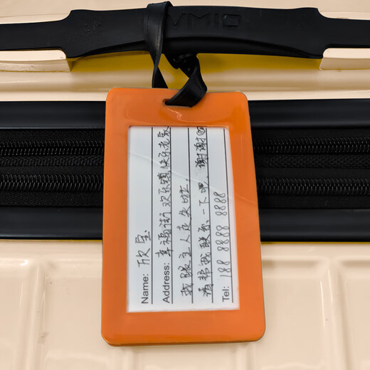 Xinqin luggage tag travel portable boarding tag cartoon creative luggage check pendant label anti-lost tag orange