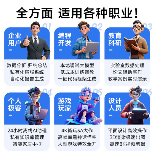 Xunzhong deepseek deep learning Ai large model 30B training all-in-one machine 70B local deployment computer host 3D rendering server complete artificial intelligence assembly machine complete set configuration four 32G video memory + 32B + 25Token senior version Ai single host (excluding screen)