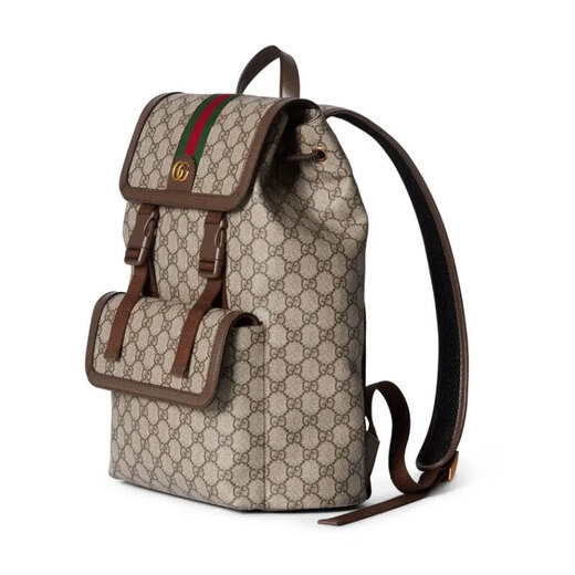 古驰（GUCCI）双肩包女包男包情侣款Ophidia系列GG背包旅行包男女同款 小号乌木色/棕色792114FADMF9794