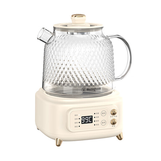 Westinghouse all-glass health pot home baby milk multi-function thermostatic pot office scented tea tea maker kettle X12 almond white 1.2L (standard configuration)