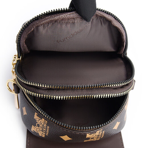 Jiemo [1159 Rückkauf] Kleine Tasche 2025 Neues Mode-Mobiltelefon-Tasche Mini Crossbody Tasche VERSATILE MULTI-LAYER KJ BROWN
