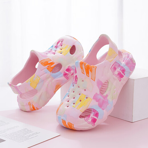 Pisces Rabbit New Children's Slippers Non-slip and Wear-Resistant Croc Shoes Comfortable and Non-Abrasive Beach Children's Sandals White Upgraded Version 40-41