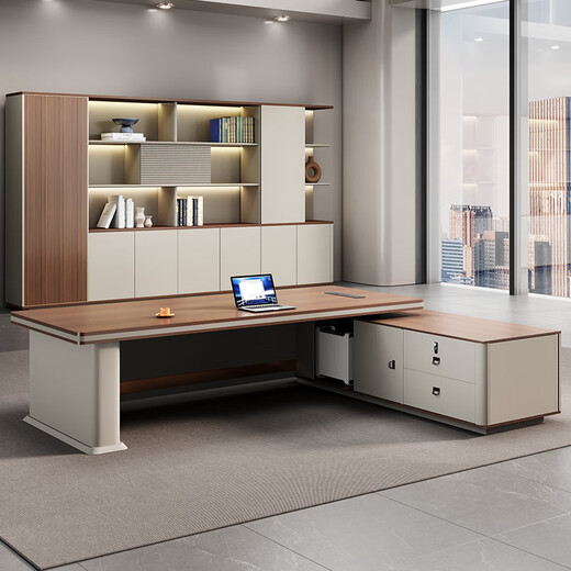 Huixin Yamei boss desk and chair combination simple light luxury furniture executive desk manager table 1.8 meters boss table (E0 environmentally friendly board)