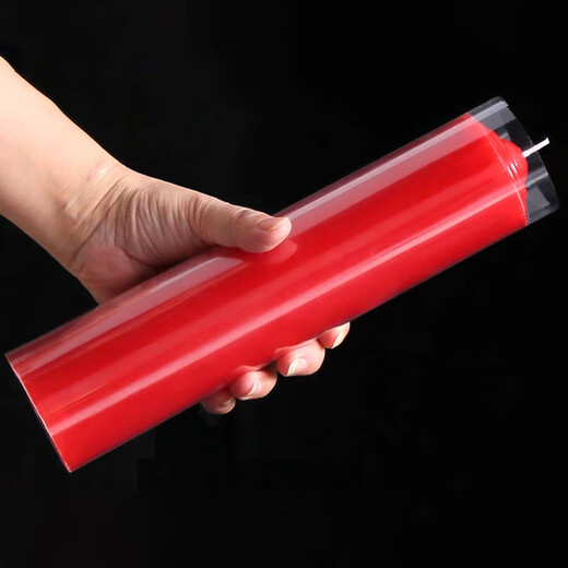 Mandelai candle emergency lighting large bold red 2-pack smokeless windproof and disaster prevention experimental old-fashioned candle 5*18cm