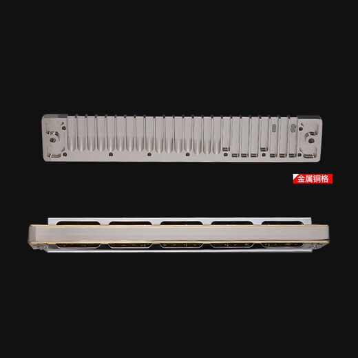 Tombo Tongbao Harmonic 6624s Sammlung All Metal Copper Grid Model 24 Loch Polyphonische Erwachsene professionelle Leistung Instrument Geschenk 24 Loch Polyphonische B-Tune [Metallnetz]